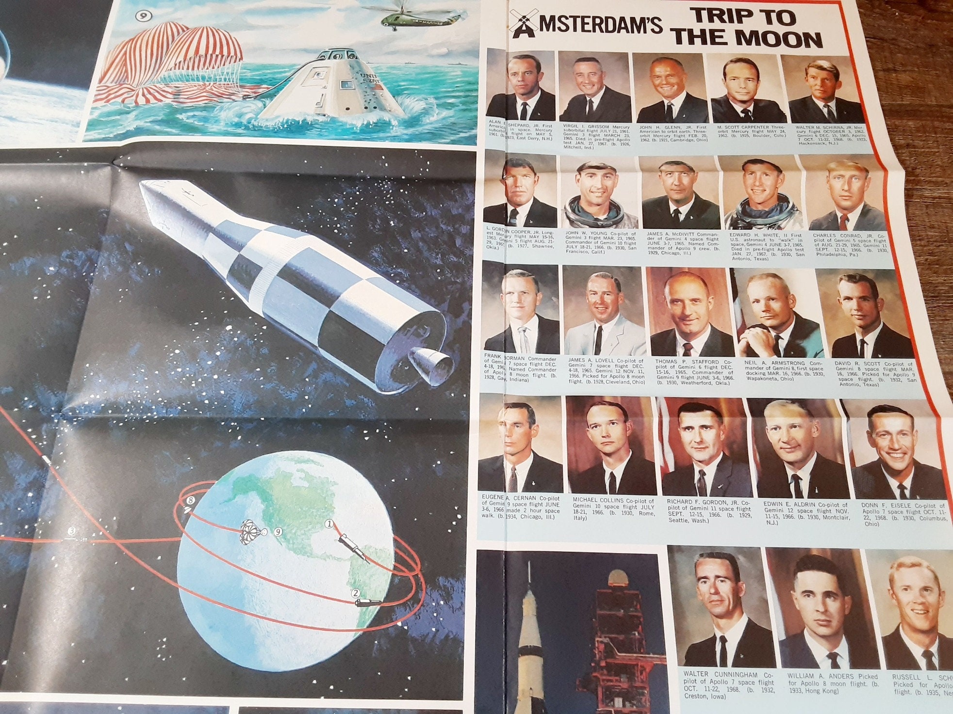 1969 Amsterdam Trip to the Moon Poster NASA Space Travel Apollo. Poster ...