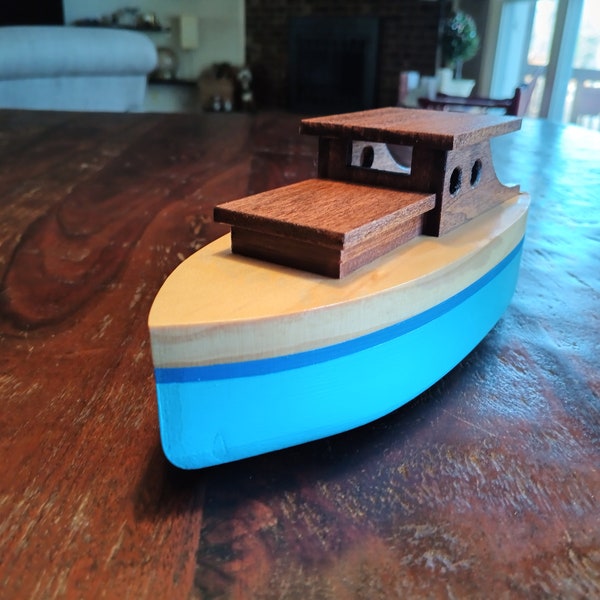 Wooden Toy Boat - Etsy