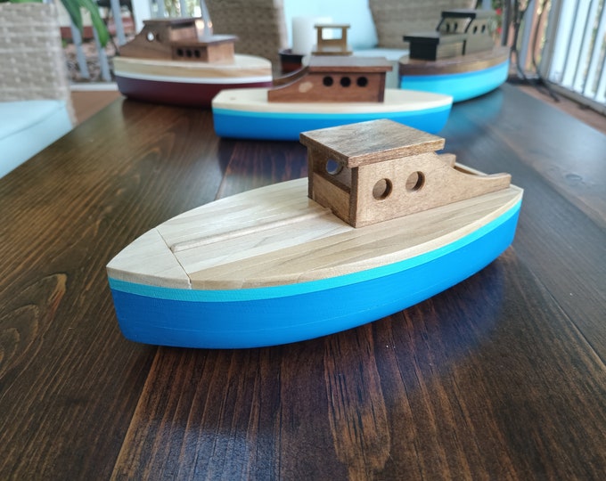 Wooden Toy Boat, Handcrafted Kids Toy, Water Play, Floating Boat. - Etsy