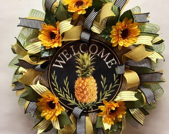Summer Mesh Wreath Etsy