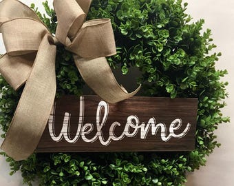 Boxwood Wreath, for Front door, Fall Wreath, Fall Decor, Farmhouse Wreath, Year-Round Wreath,  Greenery Wreath, Gift Idea