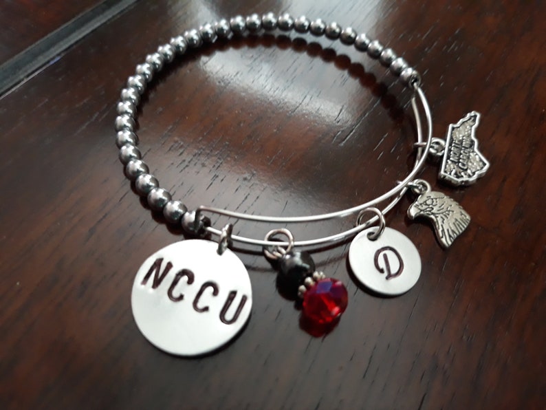 North Carolina Central Bracelets Beaded Stainless Steel Etsy