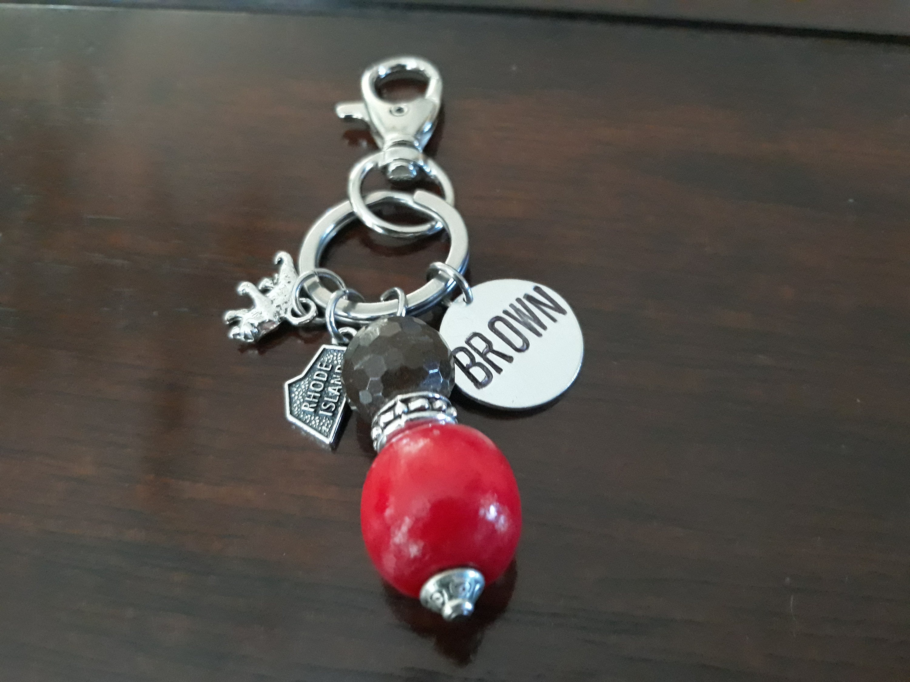 Brown University Keychain Brown Keychain Brown and Red Etsy Ireland