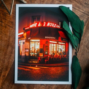 Paris Travel Photography, Amélie Café des Deux Moulins, Parisian Café, Fine Art Photograph, Wall Art