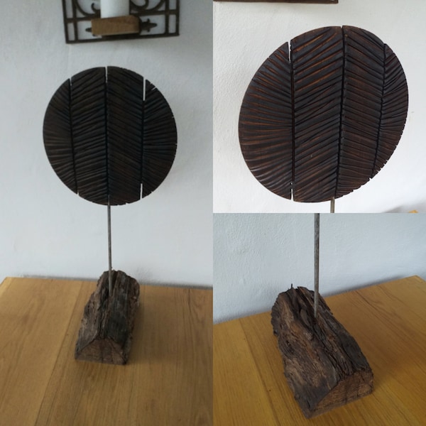 Holzskupltur Kunstobjekt Kunsthandwerk Skulptur aus Holz outdoor decor