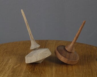 Wooden spinning top made of beech/meranti | Handmade wooden toy | Fine motor skills toy | Children's gift | Natural toy