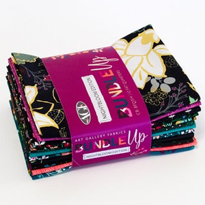 Art Gallery / Nightbloom Edition - FQ -12 Fat Quarters/Dark Florals/Bright Solids