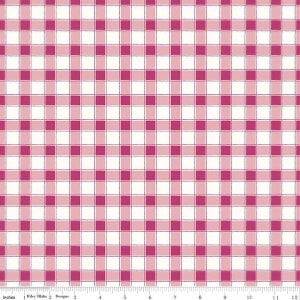 Riley Blake Hope In Bloom Plaid Hot Pink