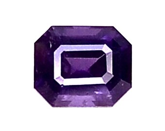 Spinello viola naturale: 1,45 carati, taglio ottagonale, origine Sri Lanka.