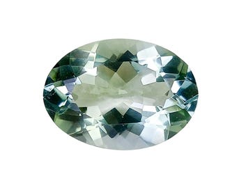 Natural  Green Amethyst ( Prasiolite ) Gemstones:  11.290 Cts Oval For Jewelry making