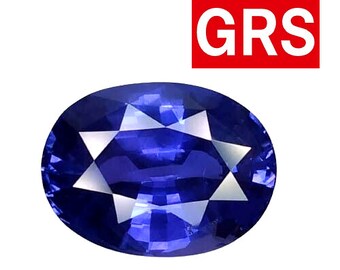 Piedras preciosas sueltas de corte ovalado de zafiro con cambio de color natural azul de 14,75 CTS con certificación GRS, "ver vídeo"