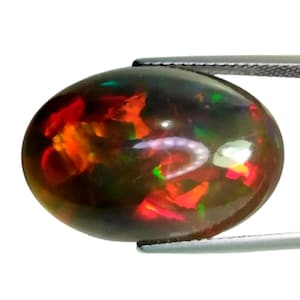 11.77 Cts & 24.0 x 15.7 x 7.1 mm_ NATURAL OPAL GEMSTONES! Fire Sparkling Solid Welo Natural Opal Oval Cabochon Loose Gemstone From Ethiopia