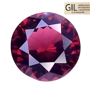 Gil certified NATURAL SPINEL GEMSTONES_ 3.15Ct & 9.16x9.12x5.52 mm _ Natural Purple Spinel Round Shape Loose Gemstones / Ring / Jewelry