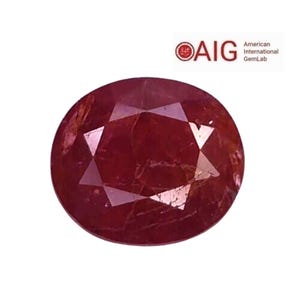 AIG certified Natural  Red Ruby gemstones: 1.92 Cts oval , Mozambique
