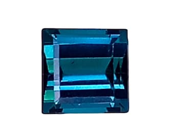 Natural Blue Green Tourmaline 0.95 Ct Square Cut Afghanistan Unheated Loose Gemstone