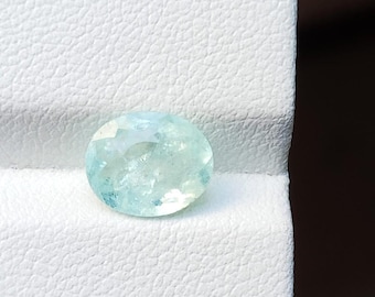 Natural Green Blue Paraiba Tourmaline Gemstone: 2.27 Cts Oval Gem - Mozambique