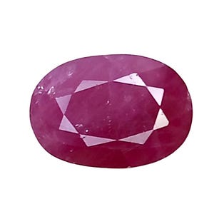 Naturlig rosa-röd rubin, 2,83 ct oval, ouppvärmd mozambique ädelsten