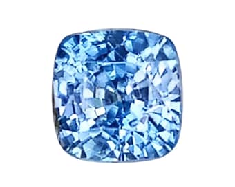 Blue Zircon Gemstone: Cushion Cut, Cambodia