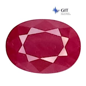 Certified Natural Ruby Oval Cut Gemstone: 1.21 ct Mozambique Red Ruby