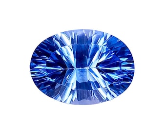 Natural Blue Topaz 7.85 Ct Oval Concave Cut Brazil  Loose Gemstone for Jewelry Making