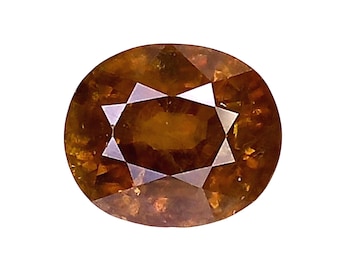 Natural  Brown Sphene Gemstone : 4.980 Cts - Oval Cut Titanite For Jewelry Making