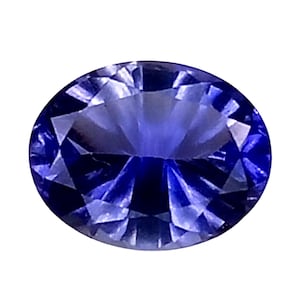 Iolite bleue naturelle : 1,94 cts, taille ovale concave, Inde pour la fabrication de bijoux