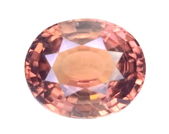 NATURAL ZIRCON _ 7.20Cts 12.0x9.9x6.1 MM _ Orange Brown Natural Zircon Oval Shape Loose Gemstones / Zircon Ring / Zircon Jewelry / Pendent