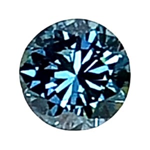 Pedra redonda de diamante azul 0,24 ct: pedra preciosa solta para anel/pingente