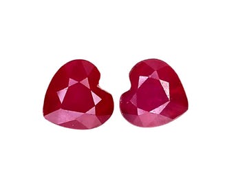 NATURAL RUBY GEMSTONES_ 2.50Cts & 6.2x6.0x4.2 MM _ Pink Red Natural Ruby Heart Shape Loose Gemstone / Ruby ring / Ruby Jewelry / Pendent