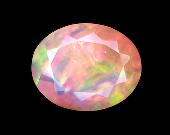 Natural Ethiopian Opal Gemstone: 3.55 Cts Oval Cabochon For Jewelry Making