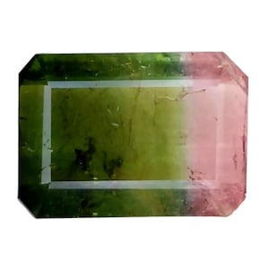 NATURAL Watermelon TOURMALINE_ 3.515Cts & 11.2 X 8.1 X 4.3 MM _ Pink Green Natural Watermelon Tourmaline Octagon Shape Loose Gemstones
