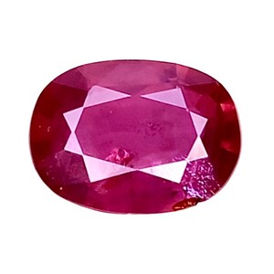 Natural Pink Red Ruby Gemstones : 1.09Cts , Oval - For Ring