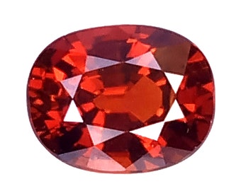 1.735 CTS Orange red natural spessartite garnet oval cut loose gemstones "see video"