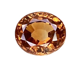 Natural Orange Brown Zircon Gemstone : 2.58 Cts Oval  Srilanka - For RIng