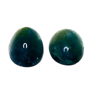 NATURAL GRANDIDIERITE_ 3.38Cts & 8.7x6.3x4.8 mm _ World Top 10 Rare mined Natural Madagascar Grandidierite Oval Cabochon 2Pcs Gemstones