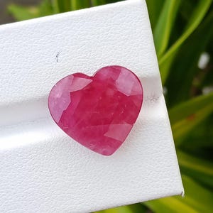 AIG Certified Natural Red Ruby Gemstone: 9.97 Cts Heart Tanzania For Jewelry Making
