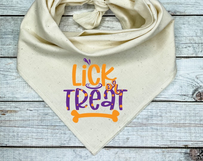 Lick or Treat Dog Bandana, Halloween