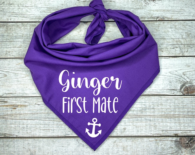 Sail Boat Dog, Boat Captain Gift, First Mate Dog Bandana