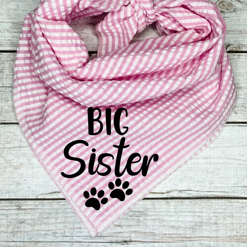 Big Sister Dog Bandana Etsy