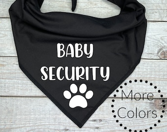 Baby Security Dog Bandana , Birth Announcement Dog Bandana