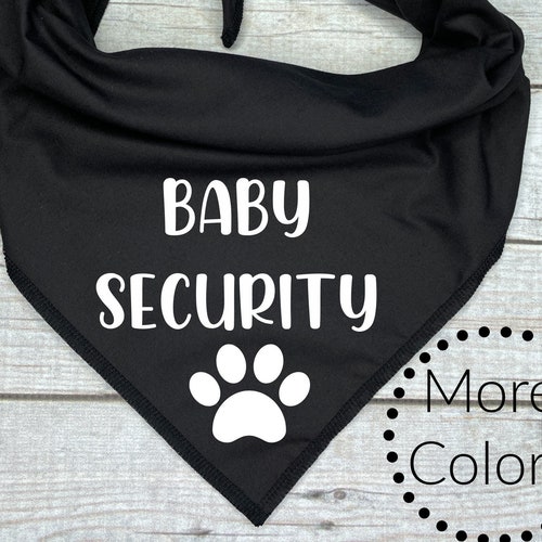 Baby Security Dog Bandana Pregnancy Announcement Dog Bandana Etsy