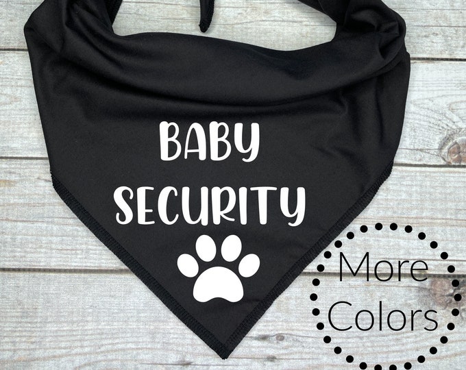 Baby Security Dog Bandana , Birth Announcement Dog Bandana