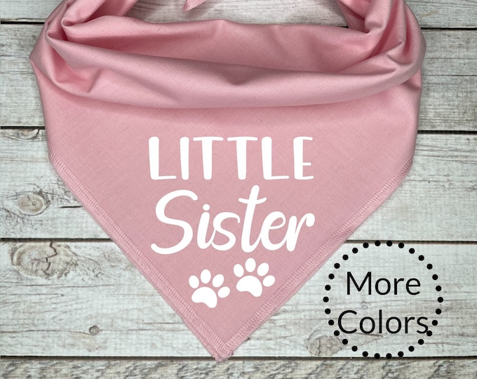 Little Sister Dog Bandana,  Pregnancy Announcement