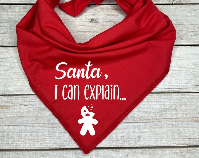Santa, I Can Explain Christmas Dog Bandana