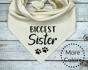 Biggest Sister Dog Bandana, Pregnancy Announcement