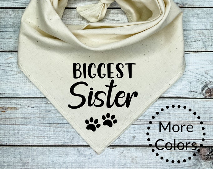Biggest Sister Dog Bandana, Pregnancy Announcement