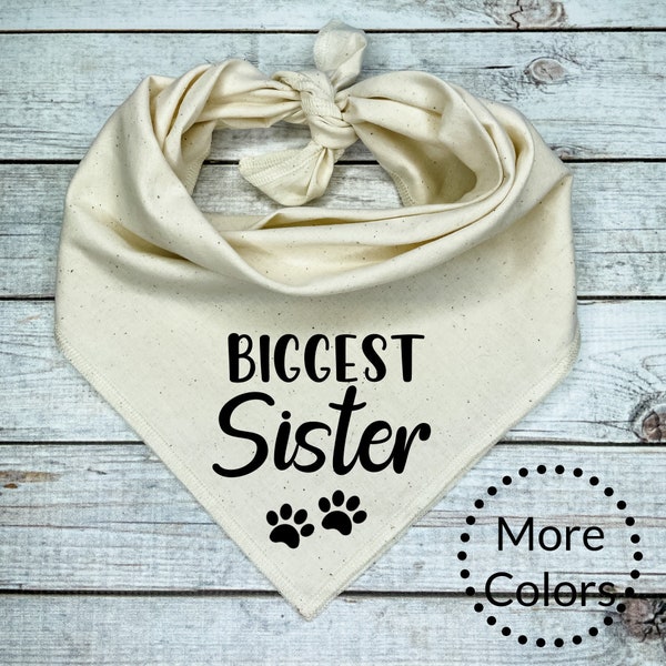 Biggest Sister Dog Bandana, Pregnancy Announcement