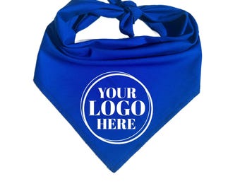 Custom Logo Dog Bandana - Branded Pet Accessory for Business Promotions