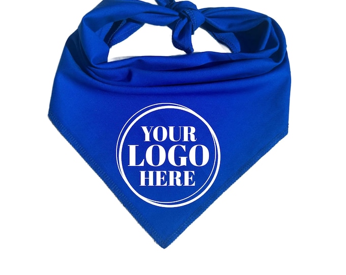 Custom Logo Dog Bandana - Branded Pet Accessory for Business Promotions