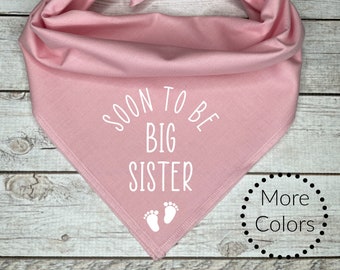 Soon to be Big Sister Dog Bandana *** Pregnancy Announcement